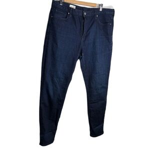 Gap High rise dark wash skinny 33r